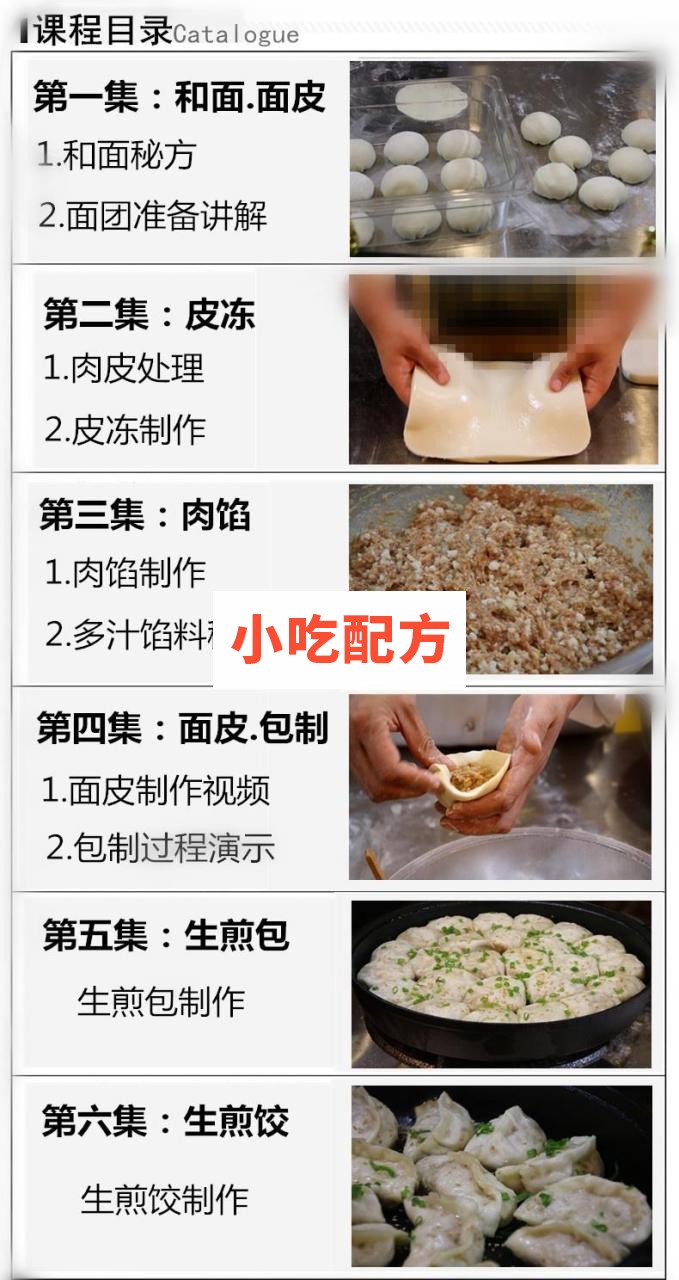 上海生煎包技术配方视频教学资料 小吃技术联盟配方资料